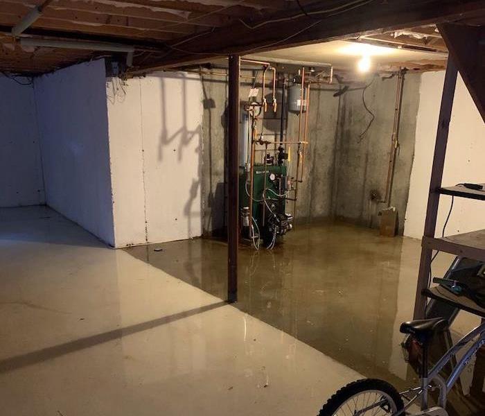 Basement with standing water