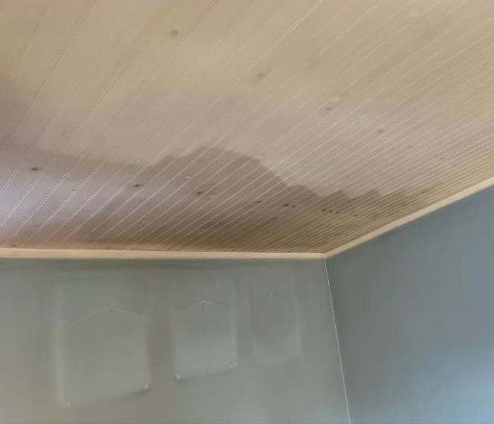 Ceiling with puff back  damage spots